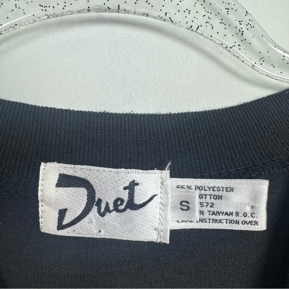 DUET | Vintage Black Tropical Hammock Island Beach Tee Women’s Size Small - Picture 7 of 9